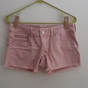 American Eagle light pink jean shorts